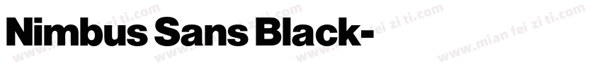 Nimbus Sans Black字体转换